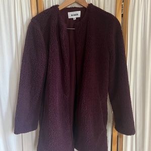 BB Dakota Burgundy Fuzzy Jacket